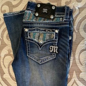 Miss Me Bootcut Rhinestone Jeans Size 27